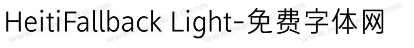 HeitiFallback Light字体转换